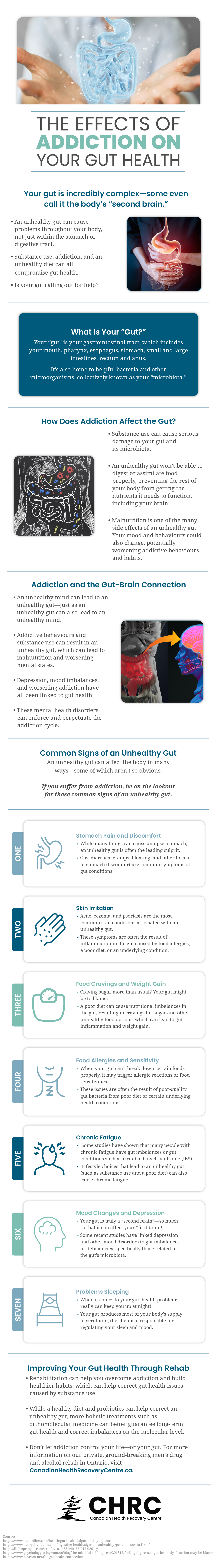 The Effects of Addiction on Your Gut Health Infographic